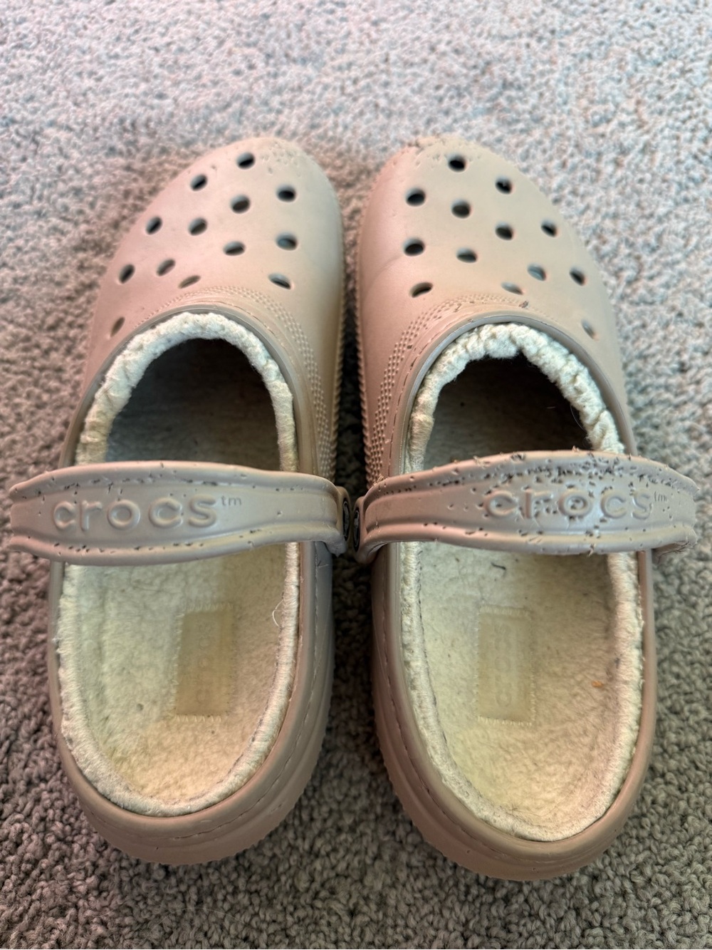Crocs Plush-Lined Clogs - Light Tan - Picture 2 of 4